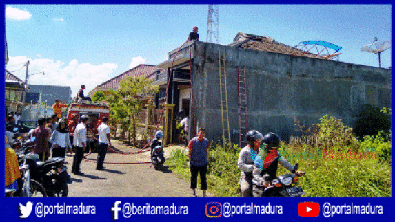 Kebakaran Landa Rumah Warga Perumahan Sekar Agung Regency Sumenep