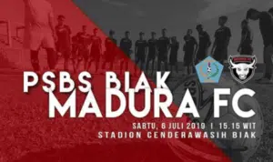 Madura FC Gagal Curi Poin di Kandang PSBS Biak Pekan ke-4 Liga 2 2019