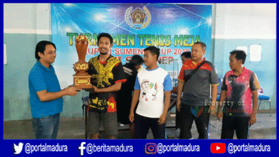Juara I Turnamen Tenis Meja Bupati Sumenep Cup 2019 Diboyong Bulog