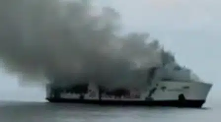 KM Santika Nusantara Terbakar di Masalembu