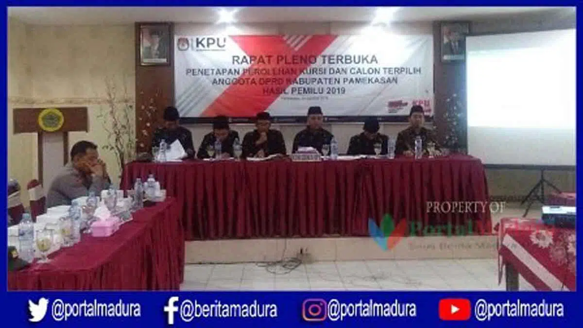 KPU Pamekasan Tetapkan 45 Anggota DPRD, Separuh Adalah Pendatang Baru