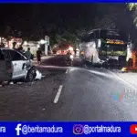 Toyota Innova vs Bus Pariwisata, PNS Sumenep Meninggal Dunia
