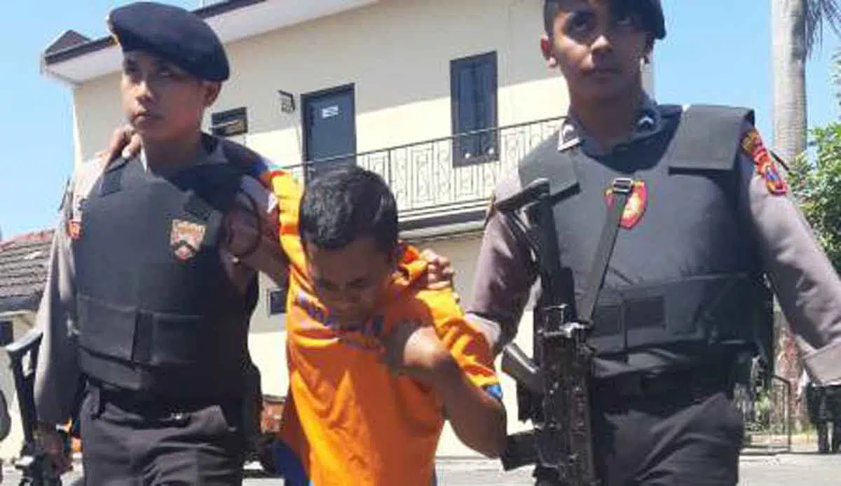 Salah satu pelaku pencurian motor yang dilumpuhkan aparat Polres Bangkalan (Foto. Imron/portalmadura.com)
