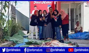 Wujud Solidaritas dan Ketakwaan, PDI Perjuangan Sumenep Sembelih 1 Ekor Sapi Kurban