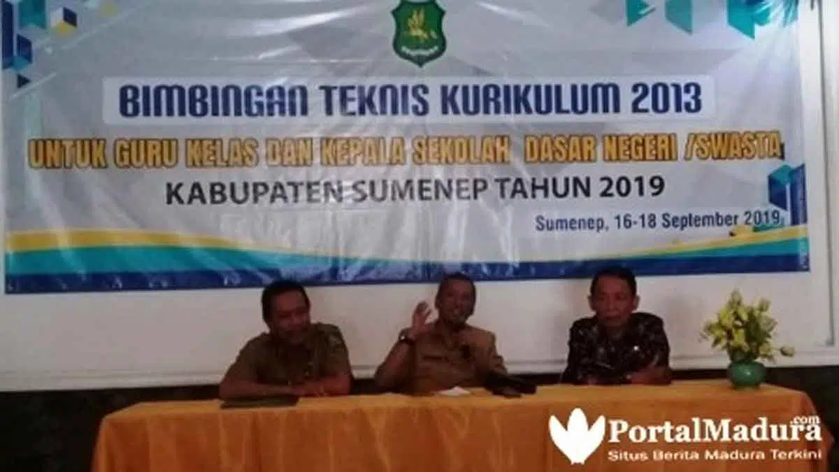 Disdik Sumenep Gelar Bimtek K13 Bagi Guru dan Kepsek Wilayah Daratan