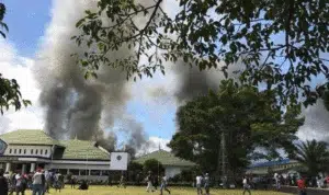Unjuk rasa di Wamena Papua, fasilitas publik dibakar massa