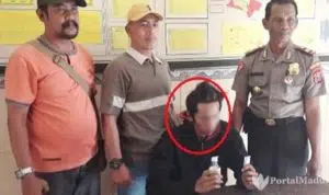 Naik Motor Tiba-tiba Oleng, Pemuda Madura Kedapatan Sabu dan Alat Isap