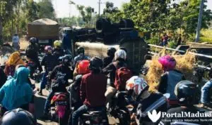 Hati-hati! Torjun Sampang Dilanda Kemacetan Akibat Kecelakaan