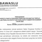 Bawaslu Sumenep Umumkan Panwascam Terpilih Untuk Pilkada 2020, Cek nama-namanya berikut ini