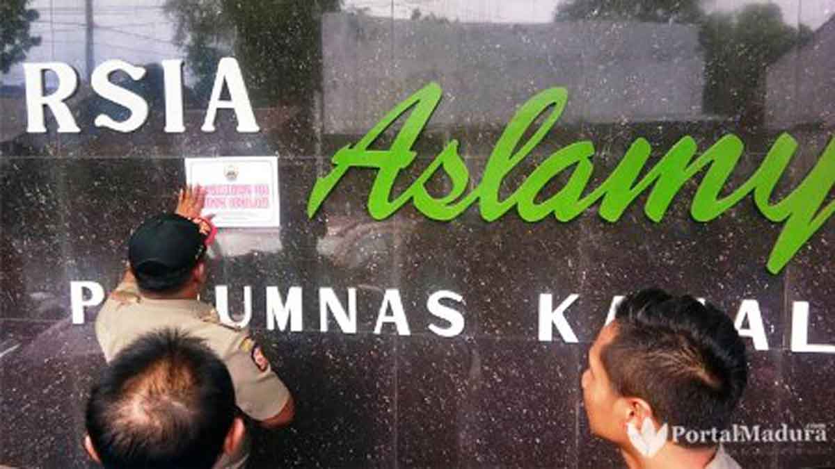 RSIA Aslamy Perumnas Kamal Disegel Petugas Gabungan