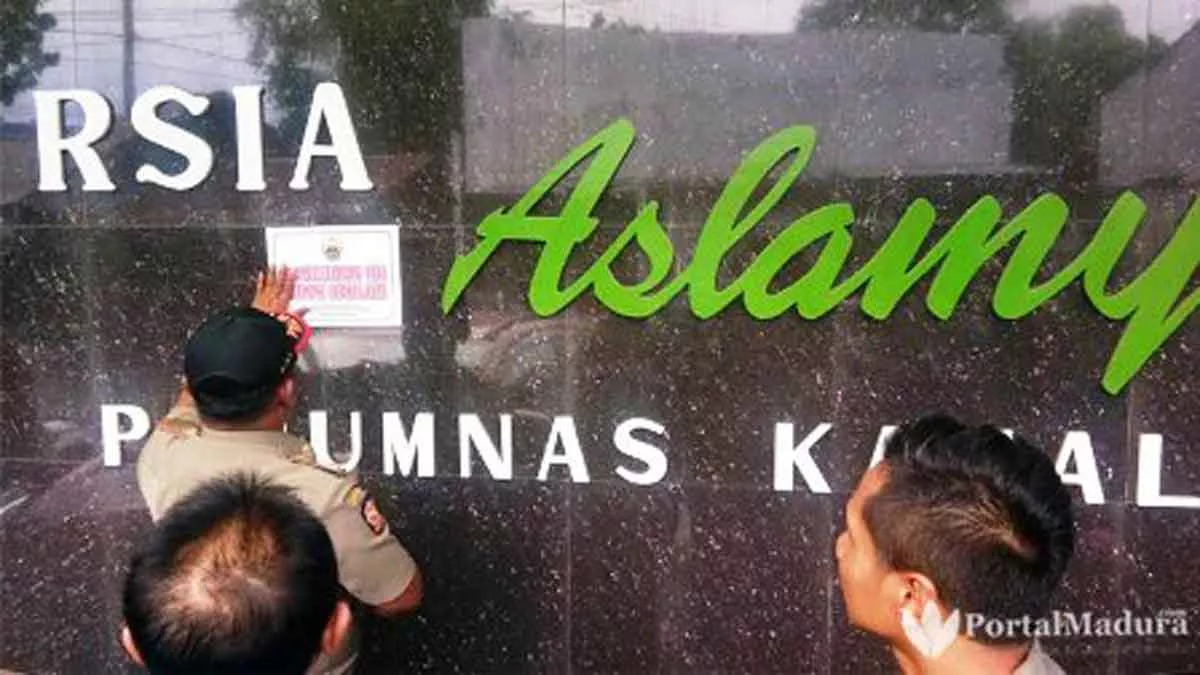 RSIA Aslamy Perumnas Kamal Disegel Petugas Gabungan