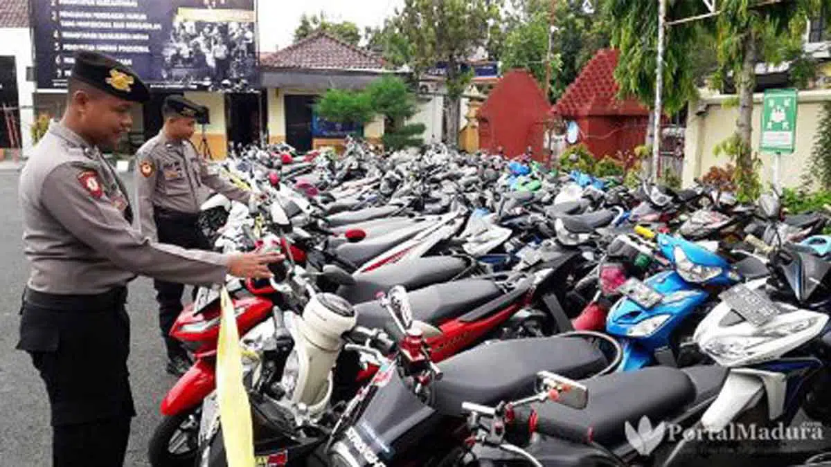 Puluhan Motor di Pamekasan Diamankan Petugas
