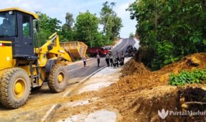 Longsoran Tebing Tak Rusak Konstruksi Jalan Lingkar Utara