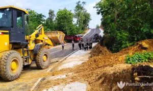 Longsoran Tebing Tak Rusak Konstruksi Jalan Lingkar Utara
