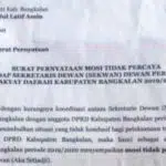 Beredar Surat Pernyataan Mosi Tidak Percaya Terhadap Sekwan