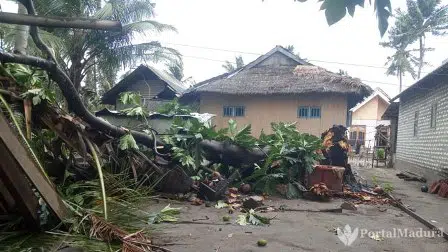 Baru Dibangun, Rumah Warga Sapeken Runtuh Diterjang Angin Kencang