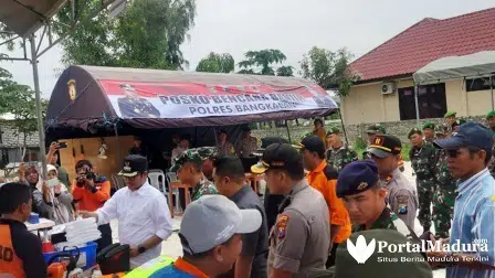 Siaga Bencana, Polres Bangkalan Bangun Posko Banjir di Arosbaya