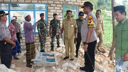 4 Bangunan Rusak dan Pelajar Patah Tulang, Kapolres Sumenep & Dandim 0827 Peduli Korban Bencana