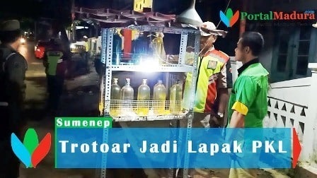 Trotoar dan di Atas Saluran Air Jadi Lapak PKL, Siap-siap Dibongkar Satpol PP Sumenep
