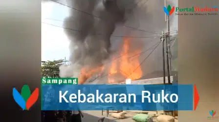 Delapan Ruko Hangus Terbakar di Sampang