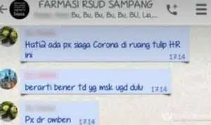 Hoaks, Viral Pesan Berantai Pasien Suspect Virus Corona di Sampang