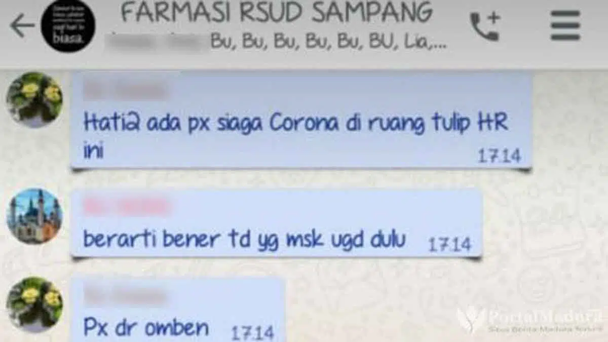 Hoaks, Viral Pesan Berantai Pasien Suspect Virus Corona di Sampang