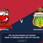 Diguyur Hujan, Link Live Streaming  vs Bhayangkara FC