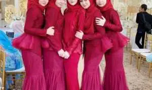 Model kebaya modern hijab abg merah