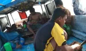 Perahu Rombongan Pengantin asal Sapeken Terdampar di Perairan Pulau Kosong, Sulsel