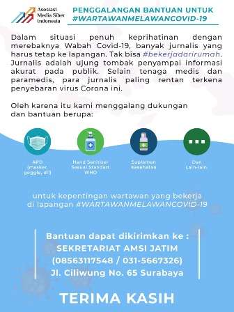 AMSI Jatim Galang Pengadaan Alat Pelindung Diri Bagi Wartawan