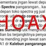 Hoax! Broadcast Jangan Lewat Depan Toko Spectra karena ODP Corona