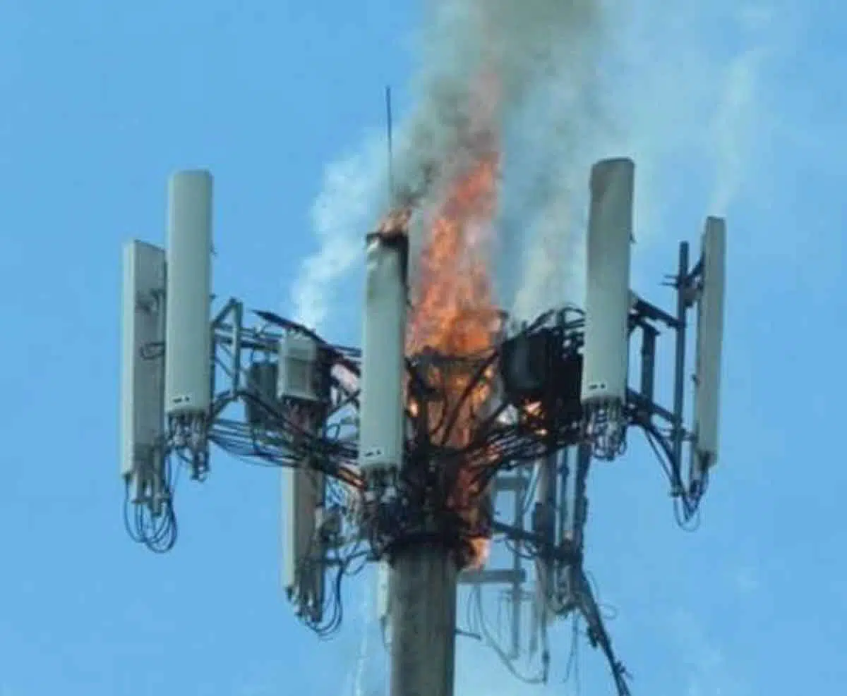 Isu Sinyal 5G Sebarkan Corona, 77 Tower BTS Dibakar di Inggris