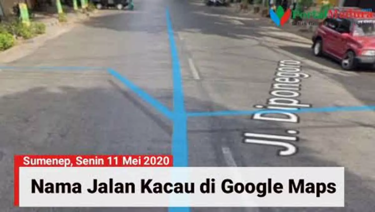 Nama Jalan di Google Maps Kacau di Sumenep
