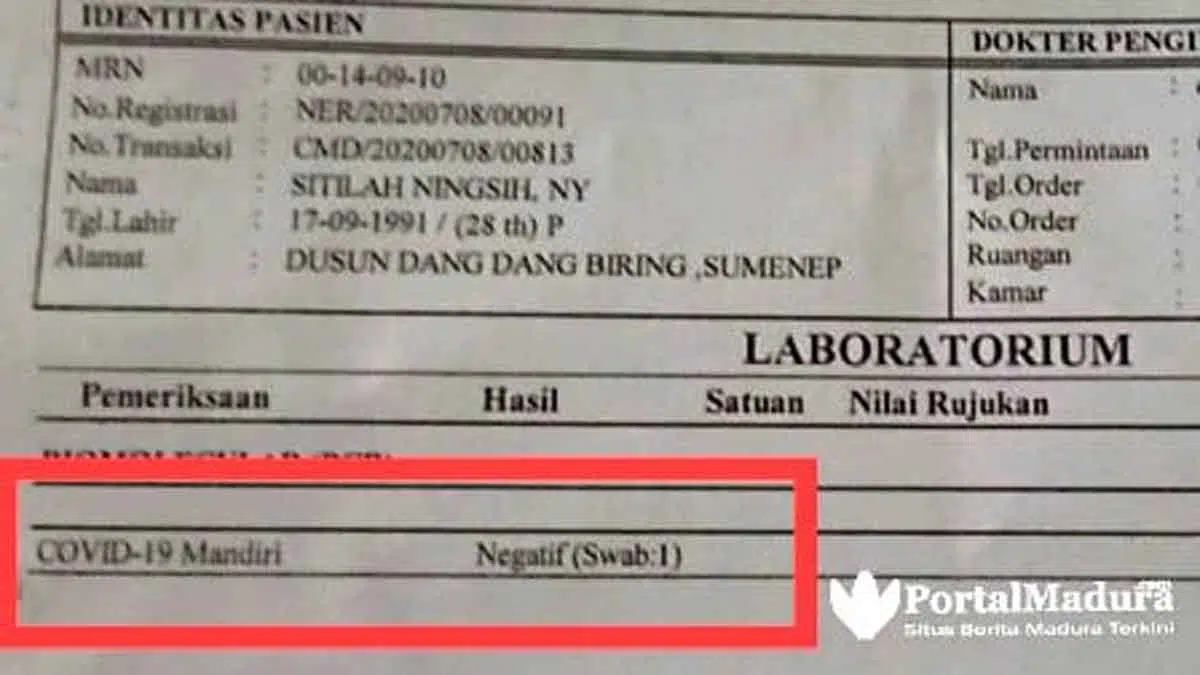 Swab Test Mandiri Negatif, Warga Kolpo Sempat Diumumkan Positif Corona