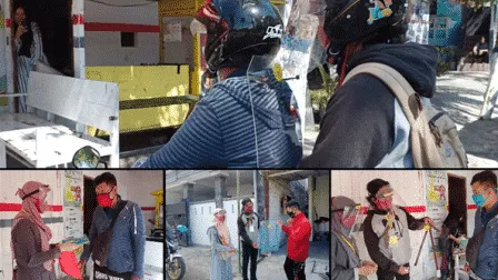Ojol Shield Inovasi Mahasiswa UMM Cegah Covid-19 di Sampang