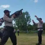 Dansat Brimob Polda Jatim Pimpin Latihan Dalmas Gabungan Pengamanan Pilkada Sumenep