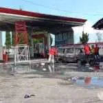 Kebakaran SPBU Larangan Badung Diduga Akibat Korsleting Listrik Mobil