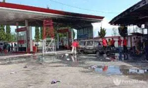 Kebakaran SPBU Larangan Badung Diduga Akibat Korsleting Listrik Mobil