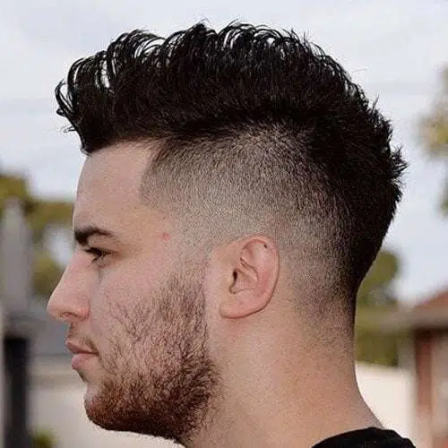 Model rambut mohawk pria High Faded Mohawk