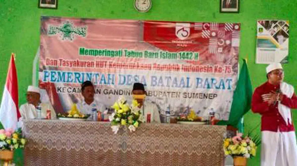 Pembentukan kampung NU bersamaan dengan peringatan tahun baru Islam 1442 H (Foto. Taufikurrahman @portalmadura.com)
