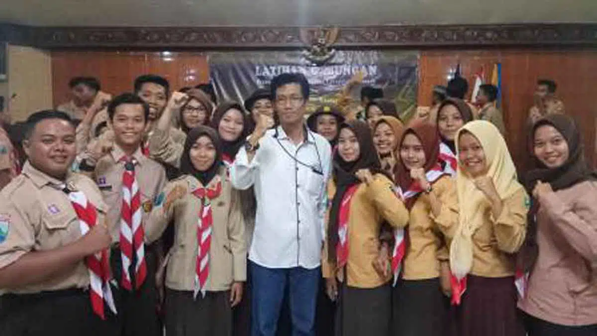 dok. Pemred POrtalMadura.Com, Hartono usai mengisi pelatihan gabungan bersama andika Pramuka di Sumnenep (Foto @portalmadura.com)