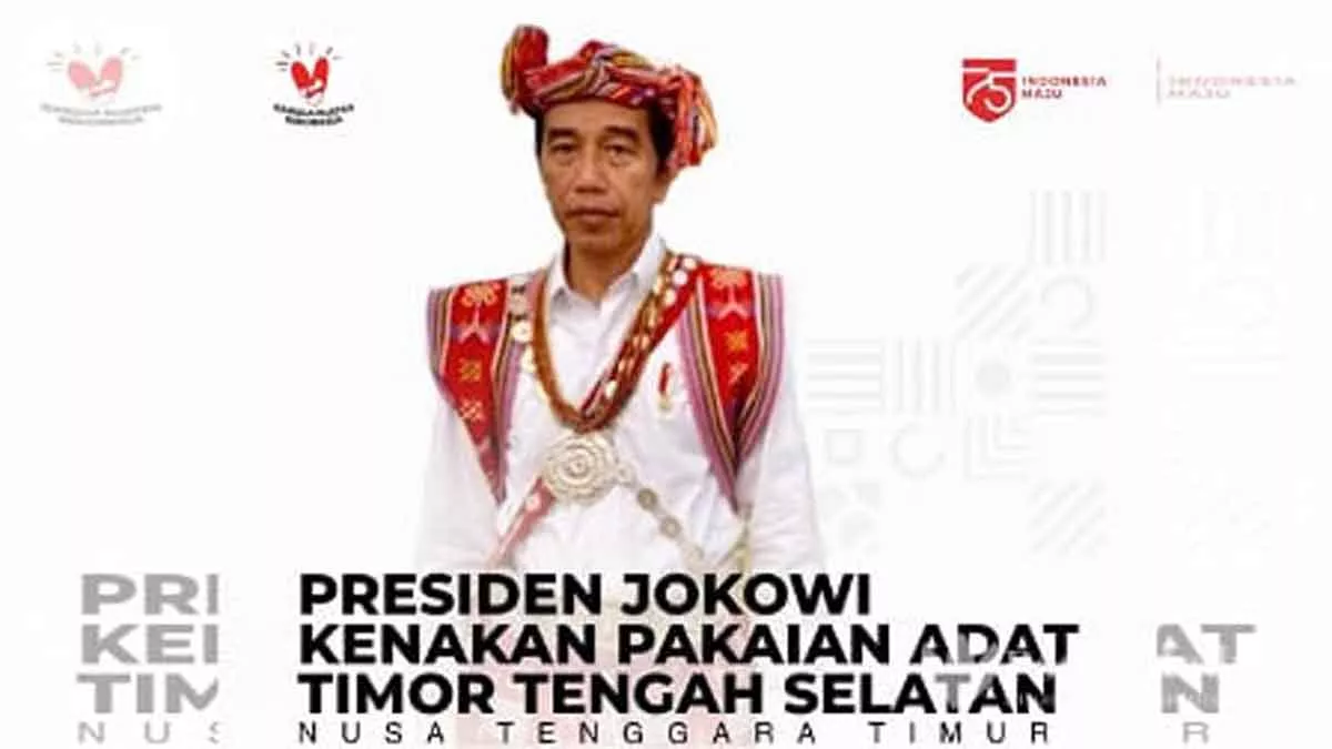 Filosofi Baju Adat TTS Yang Dikenakan Presiden Jokowi pada Upacara HUT ke-75 RI