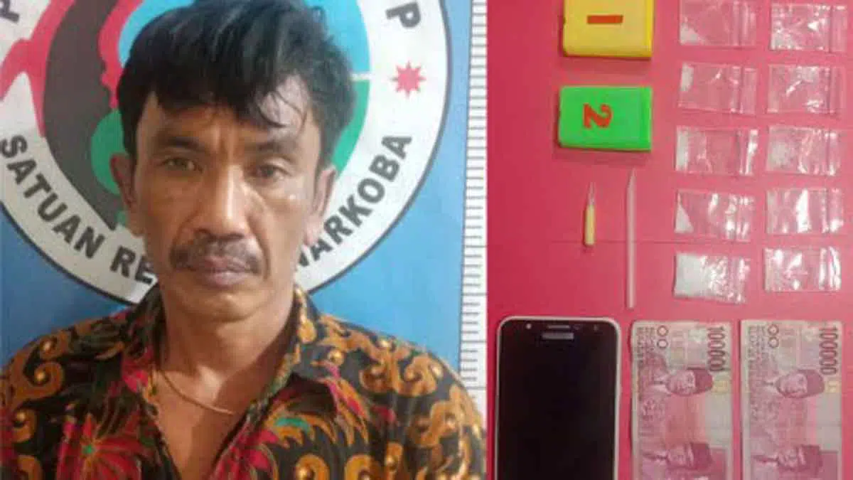 Tersangka sabu-sabu dan barang bukti (Hums Polres Sumenep)