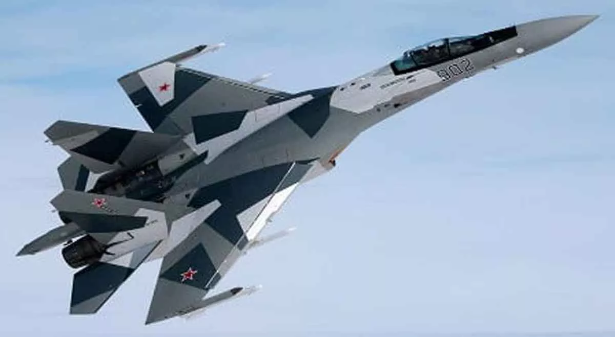 Lima Pesawat Rusia Kirim Bantuan Kemanusian Ke Lebanon - Portalmadura.com Ilustrasi -- pesawat tempur Sukhoi Su-35 (Foto: ausairpower.net)