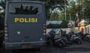 dok. Suasana di Polsek Ciracas, Sabtu, 29 Agustus 2020. (CNN Indonesia)