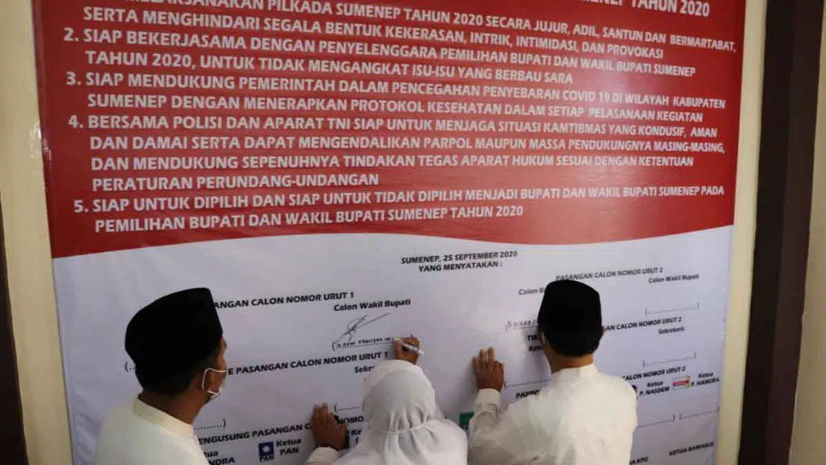 Dua Kontestan Pilkada Sumenep 2020 Siap Dipilih dan Tidak Dipilih (Foto. Ist)