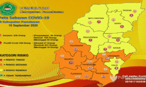 Peta Penyebaran Covid-19 di Kabupaten Pamekasan (IST)