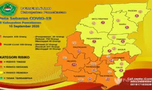 Peta Penyebaran Covid-19 di Kabupaten Pamekasan (IST)
