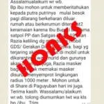 [HOAKS] Razia Oleh Ibu Bupati Bersama Satpol PP Bagi Siswa Yang Keluar Rumah