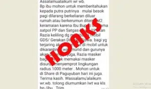 [HOAKS] Razia Siswa Oleh Ibu Bupati Bersama Satpol PP Bagi Yang Keluar Rumah